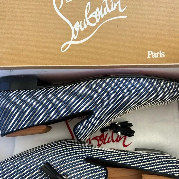 Blue and White Christian Louboutins